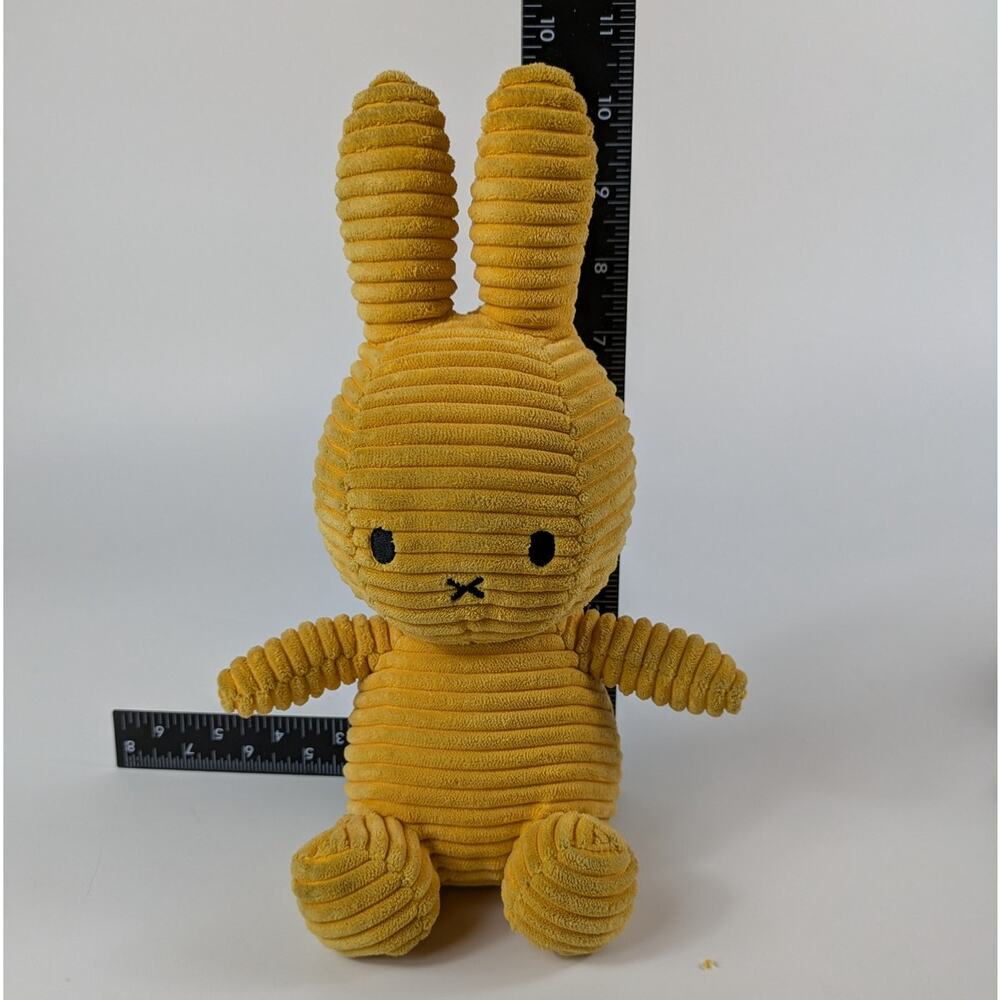 Miffy Corduroy Stuffed Bunny Buttercream Rabbit Plush Nijntje Official Yellow - Picture 8 of 13
